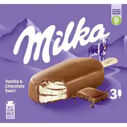 Albert Heijn Milka Vanilla & chocolate swirl aanbieding