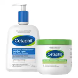 De Online Drogist Cetaphil Daily Facial Cleanser 470ML + Hydraterende Crème 450GR Combi aanbieding