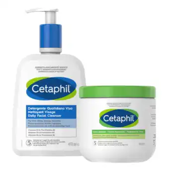 De Online Drogist Cetaphil Daily Facial Cleanser 470ML + Hydraterende Crème 450GR Combi aanbieding