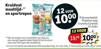 Kruidvat Proteïne reep Crunchy Caramel 12 stuks aanbieding