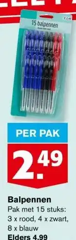 Hoogvliet Balpennen aanbieding