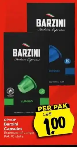 Vomar Voordeelmarkt Barzini Capsules aanbieding