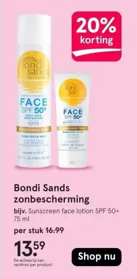 Etos Bondi Sands zonbescherming aanbieding