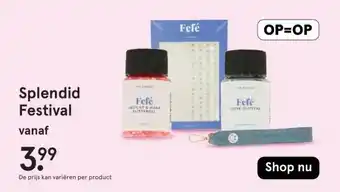 Etos Splendid Festival aanbieding