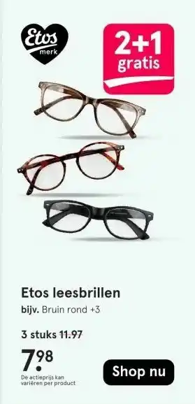 Etos Etos leesbrillen aanbieding