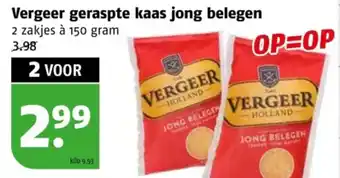 Poiesz Vergeer geraspte kaas jong belegen aanbieding