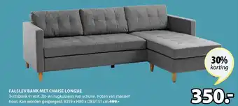 Jysk Falslev bank met chaise longue aanbieding