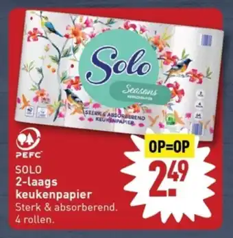 ALDI SOLO 2-laags keukenpapier aanbieding