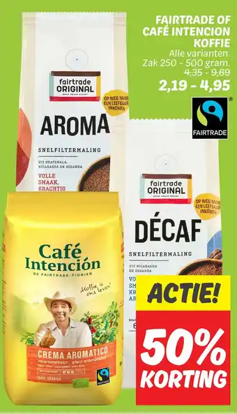 Dekamarkt FAIRTRADE OF CAFÉ INTENCION KOFFIE aanbieding