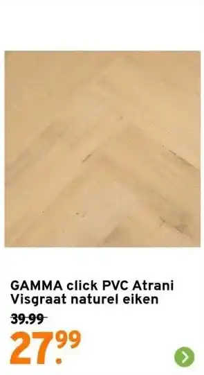 GAMMA GAMMA click PVC Atrani Visgraat naturel eiken aanbieding
