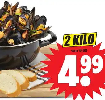 Dirk Verse Zeeuwse mosselen 2kg aanbieding