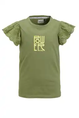 Wehkamp Me & My Monkey T-shirt Pietsje met tekstopdruk khaki aanbieding