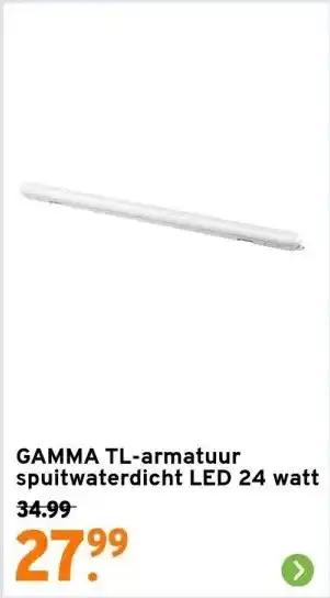 GAMMA GAMMA TL-armatuur spuitwaterdicht LED 24 watt aanbieding