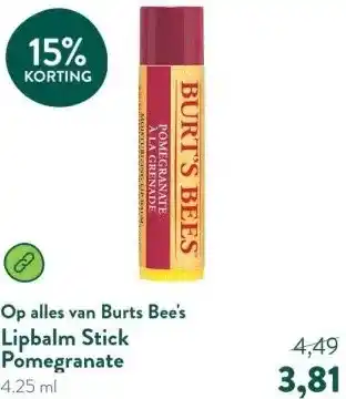 Holland & Barrett Lipbalm Stick Pomegranate aanbieding