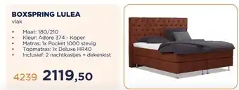 TotaalBED BOXSPRING LULEA aanbieding