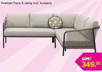 Leen Bakker Hoekset Paris 2-delig incl. kussens aanbieding