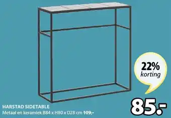 Jysk Harstad sidetable aanbieding