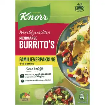 Jumbo Knorr Wereldgerechten Burrito's XXL Mexicaanse 351g aanbieding