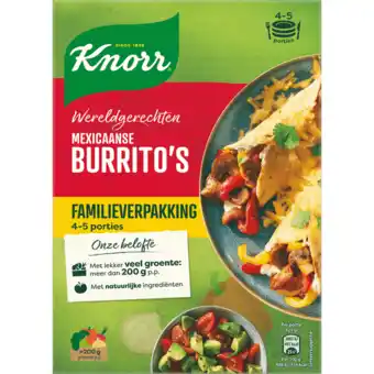 Jumbo Knorr Wereldgerechten Burrito's XXL Mexicaanse 351g aanbieding