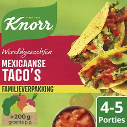 Jumbo Knorr Wereldgerechten Maaltijdpakket Mexicaanse Taco's XL 245g aanbieding