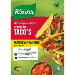 Jumbo Knorr Wereldgerechten Maaltijdpakket Mexicaanse Taco's XL 245g aanbieding