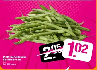 Coop PLUS Nederlandse sperziebonen 500 gram aanbieding