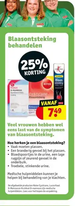 Kruidvat CYSTICARE Blaasontsteking. aanbieding