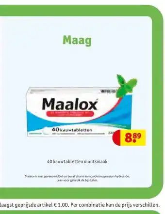 Kruidvat Maalox aanbieding