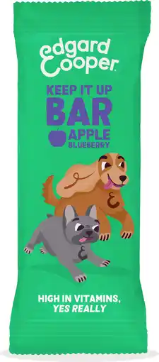 Intratuin Edgard & Cooper hondensnack Keep it Up Bar appel / blauwe bes 30 gram aanbieding