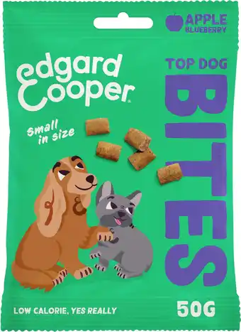 Intratuin Edgard & Cooper hondensnack Top Dog Bites appel / blauwe bes 50 gram aanbieding