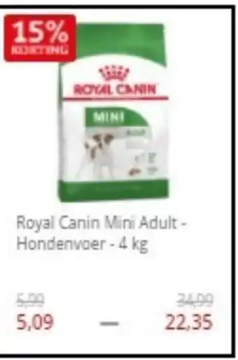 Pets Place Royal Canin Mini Adult hondenvoer 4kg aanbieding