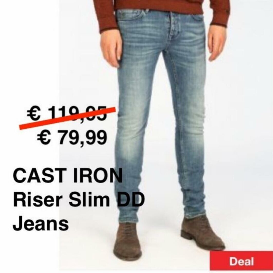 Cast Iron Riser Slim DD Jeans aanbieding bij OPEN32