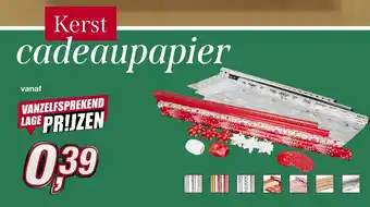 Kik Kerst cadeaupapier aanbieding