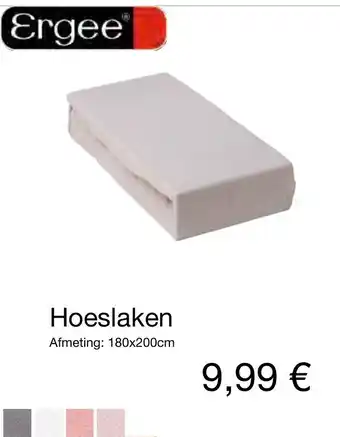 Kik Ergee Hoeslaken 180*200cm aanbieding