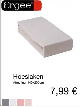 Kik Ergee Hoeslaken 140*200cm aanbieding