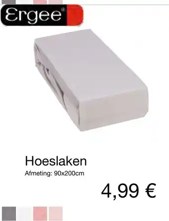 Kik Ergee Hoeslaken 90*200cm aanbieding