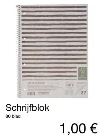 Kik Schrijfblok 80bl aanbieding