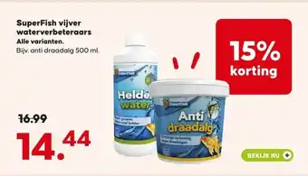 Pets Place SuperFish vijver waterverbeteraars aanbieding