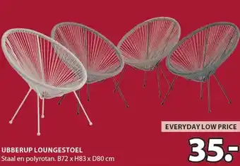Jysk UBBERUP LOUNGESTOEL aanbieding