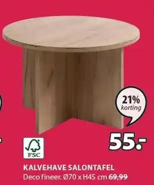 Jysk KALVEHAVE SALONTAFEL aanbieding