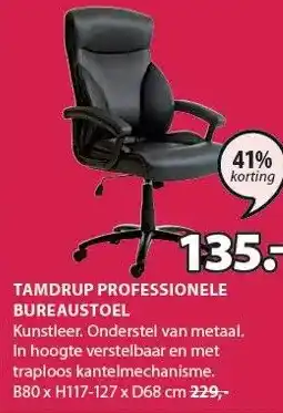 Jysk TAMDRUP PROFESSIONELE BUREAUSTOEL aanbieding