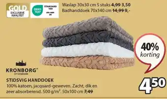 Jysk STIDSVIG HANDDOEK aanbieding