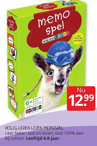 Boekenvoordeel Veilig leren lezen memospel Leeftjid 6-8 jaar aanbieding