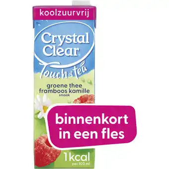 Albert Heijn Crystal Clear Touch of tea framboos kamille aanbieding