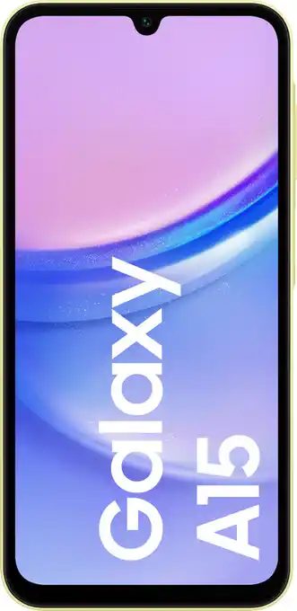 Coolblue Samsung Galaxy A15 128GB Geel 5G + Samsung Oplader 25 Watt Zwart aanbieding