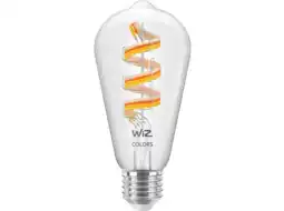 MediaMarkt WIZ Edison Filament E27 - Gekleurd En Wit Licht Slimme Ledlamp Transparant aanbieding