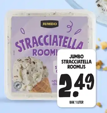 Jumbo STRACCIATELLA ROOMIJS 1 LITER aanbieding