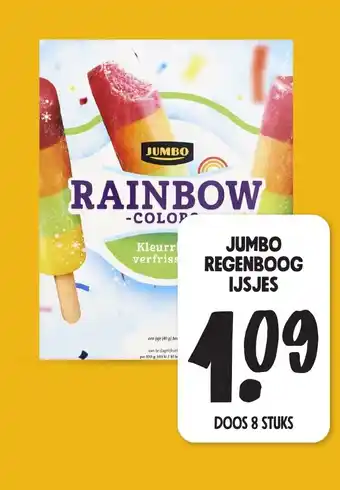 Jumbo REGENBOOG IJSJES 8 STUKS aanbieding