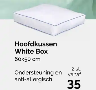 Beter Bed Hoofdkussen white box 60x50 cm aanbieding