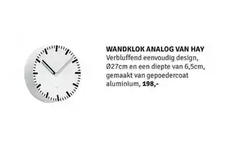 Nijhof Wandklok analog van hay aanbieding